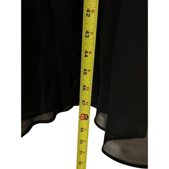 Betsy & Adam Black and Gold Embroidered Gown - Picture 7 of 8